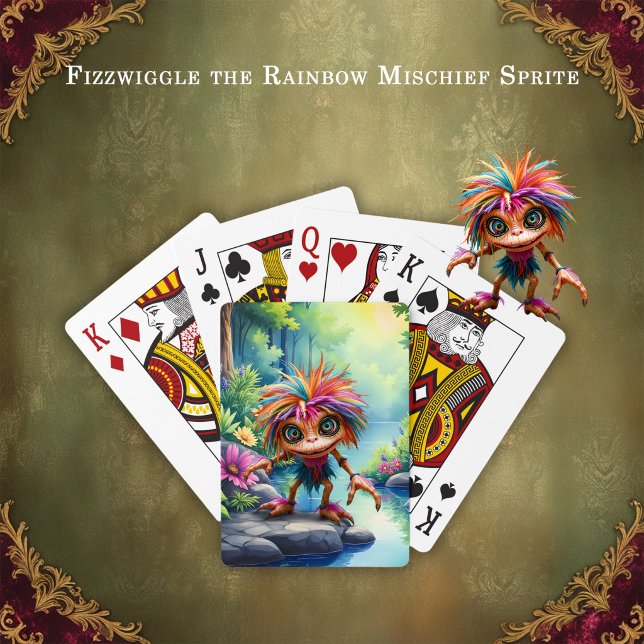 Fizzwiggle the Rainbow Mischief Sprite. Playing Cards (Creator Uploaded)