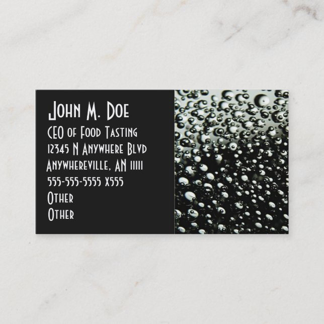 Fizzy Bubbles Business Card (Front)