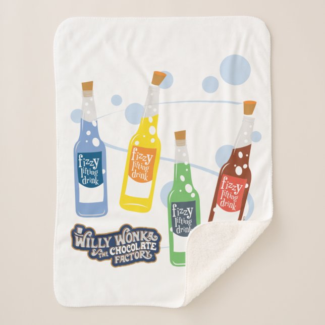 Fizzy Lifting Drink Graphic Sherpa Blanket (Front)