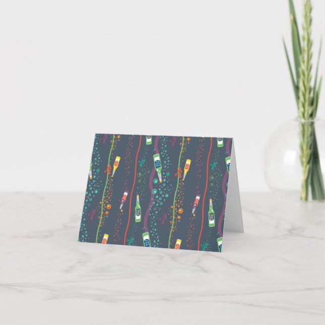 Fizzy Lifting Drink Pattern Note Card (Front)