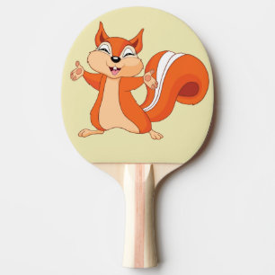 Fizzy the Playful Squirrel Ping Pong Paddle
