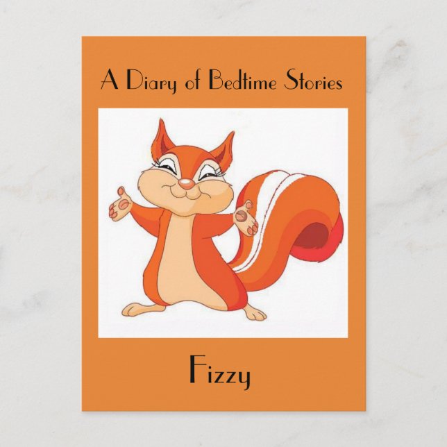 Fizzy the Playful Squirrel Postcard (Front)
