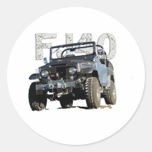 FJ40 Landcruiser Apparel Classic Round Sticker