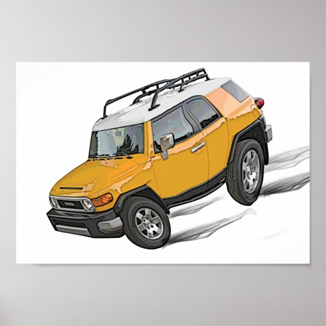 Fj Cruiser cartoon poster (Front)