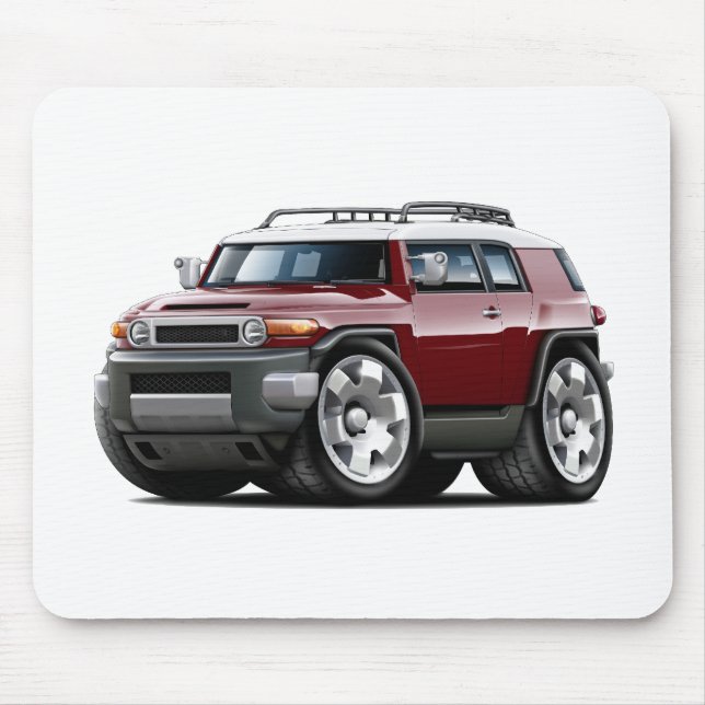 Fj Cruiser Maroon Car Mouse Pad (Front)