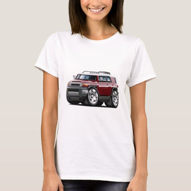 Fj Cruiser Maroon Car T-Shirt (Front)