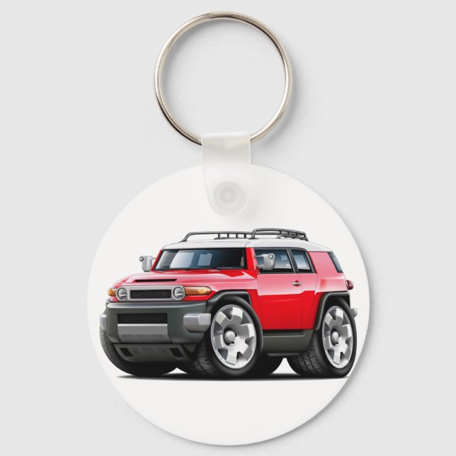 Fj Cruiser Red Car Key Ring (Front)