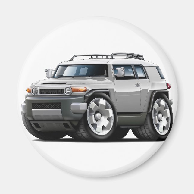 Fj Cruiser Silver Car Magnet (Front)