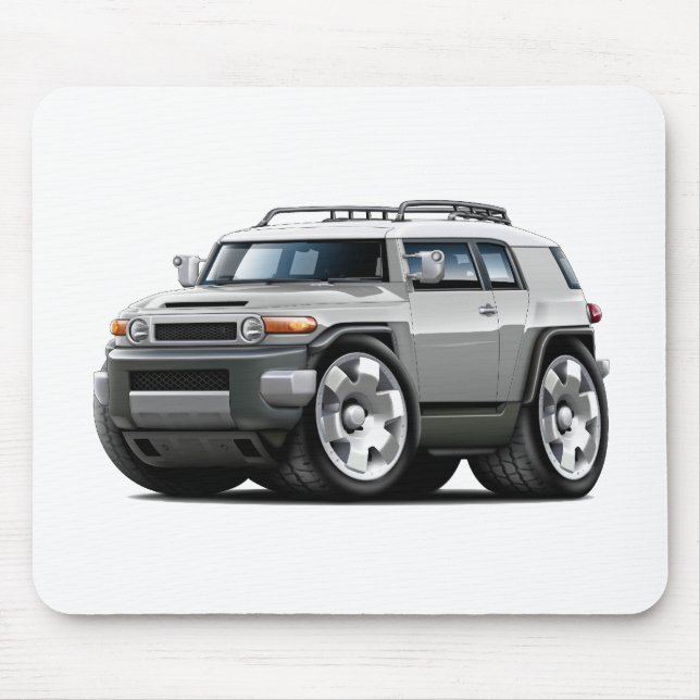 Fj Cruiser Silver Car Mouse Pad (Front)