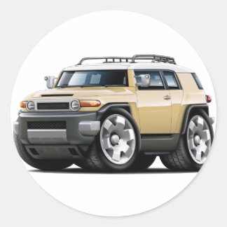 Fj Cruiser Tan Car Classic Round Sticker