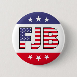 FJB anti Biden pro Trump American flag 6 Cm Round Badge