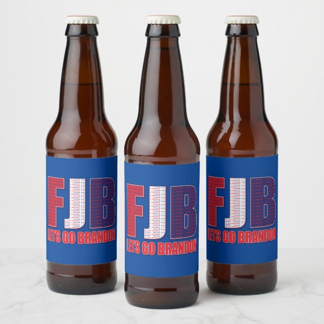 FJB Lets Go Brandon  Beer Bottle Label (Bottles)