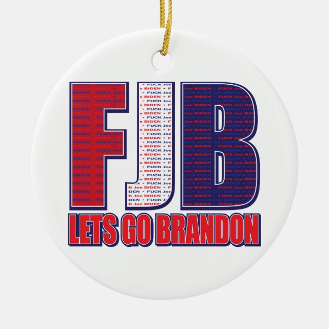 FJB - Lets Go Brandon Ceramic Tree Decoration (Front)