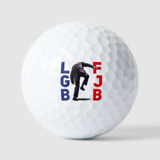 FJB Let's Go Brandon funny anti Biden fall  Golf Balls (Front)