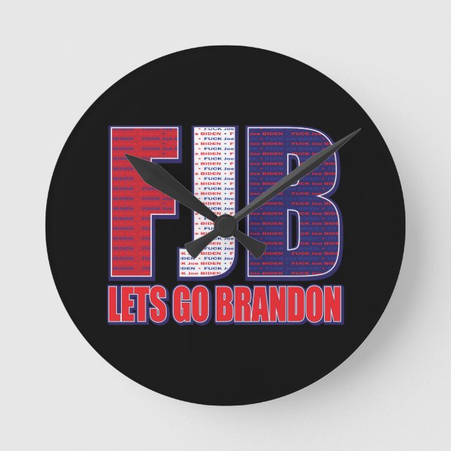 FJB Lets Go Brandon Round Clock (Front)