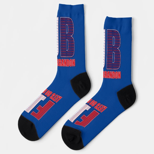 FJB Lets Go Brandon Socks (Left)