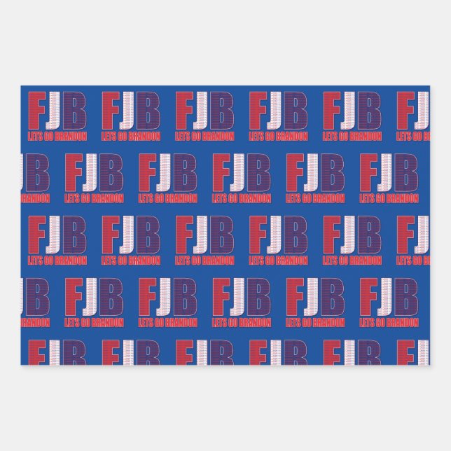 FJB - Lets Go Brandon Wrapping Paper Sheets (Front)