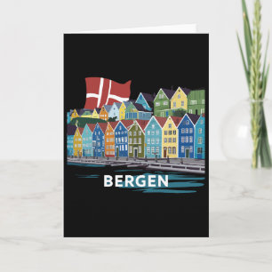 Fjord Bergen Norway Costume Fjords Of Norway Harbo Card