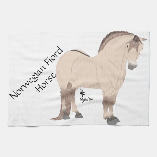 Fjord Horse Tea Towel (Horizontal)