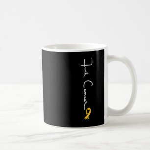 Fk Childhood Cancer Ribbon Awareness Support Men W Coffee Mug