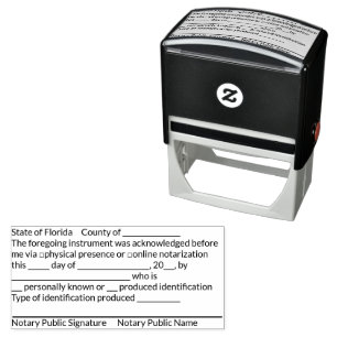 FL Acknowledgement Certificate Stamp