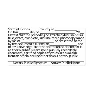 FL Copy Certification Stamp