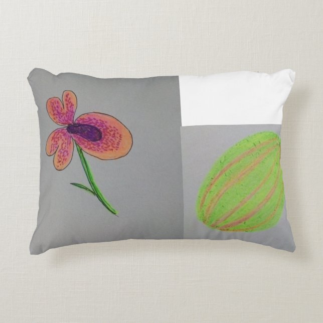 fl;ower fruit painting pillow (Front)