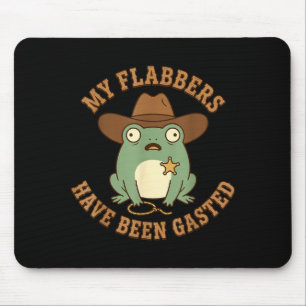 Flabbers have been gasted funny sheriff frog cowbo mouse pad