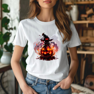 Flacon T-shirt Flamme Witch Scary