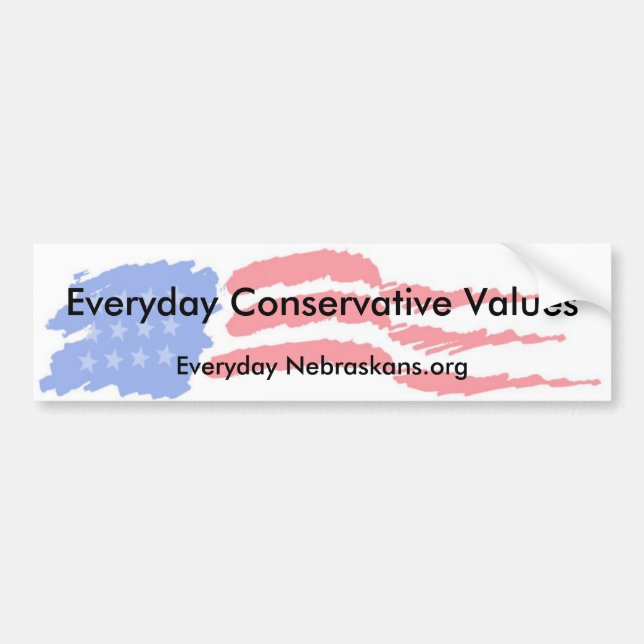 flag4, Everyday Conservative Values, Everyday N... Bumper Sticker (Front)