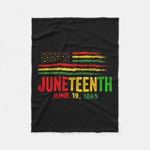 Flag 18 June 1865 Black History Men Women Kids Fleece Blanket