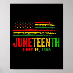 Flag 18 June 1865 Black History Men Women Kids Poster