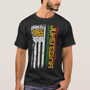 Flag 2024 Black History Vintage 1865 Juneteenth T-Shirt