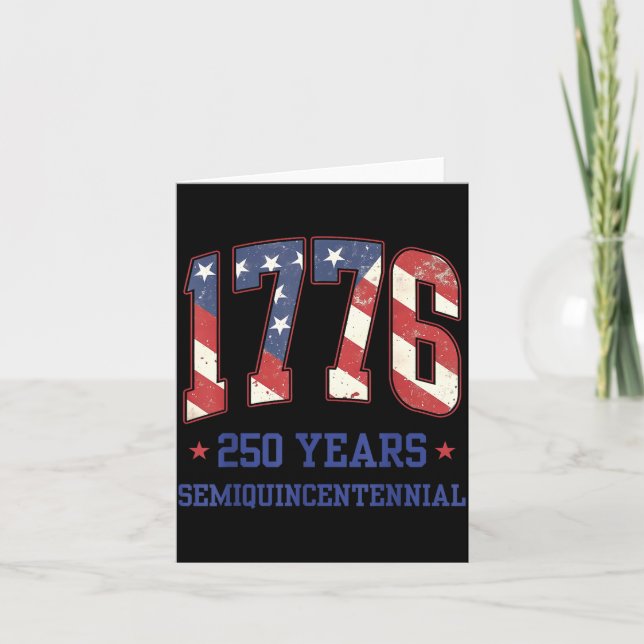 Flag 250 Years 1776-2026 250th Birthday Anniversar Card (Front)