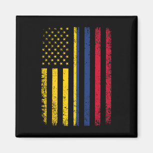 Flag 4th Of July Usa Colombian Flag Magnet