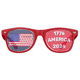 Flag America 1776 2026 Retro Sunglasses