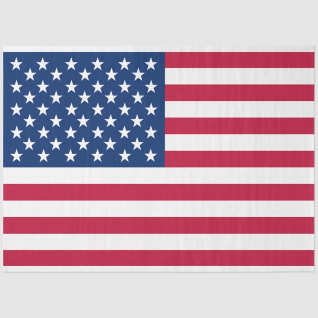 Flag America American country travel Tissue Paper (Front)