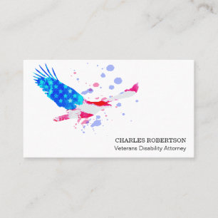 **  Flag  American Eagle Red White +  Blue USA Business Card