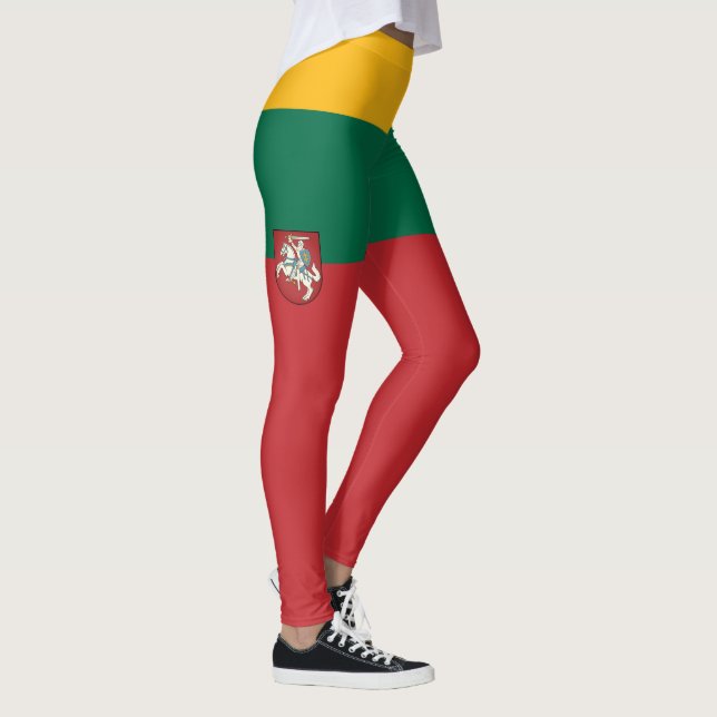 Flag and coat of arms of Lithuania Leggings (Right)