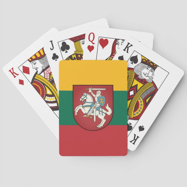 Flag and coat of arms of Lithuania Playing Cards (Back)