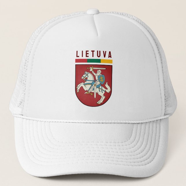 Flag and coat of arms of Lithuania Trucker Hat (Front)