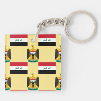Flag and Crest of Iraq Key Ring