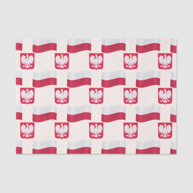Flag and Crest Poland Tissue Paper (Front)