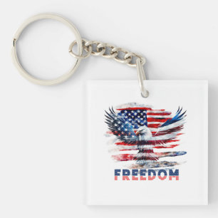 Flag and eagle of the United States.Freedom. Key Ring