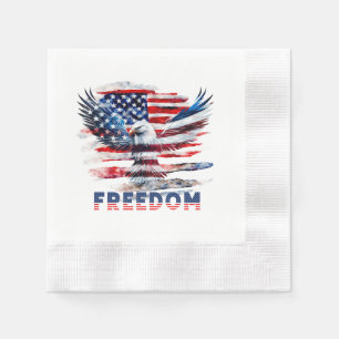 Flag and eagle of the United States.Freedom. Napkin