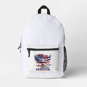 Flag and eagle of the United States.Freedom. Printed Backpack