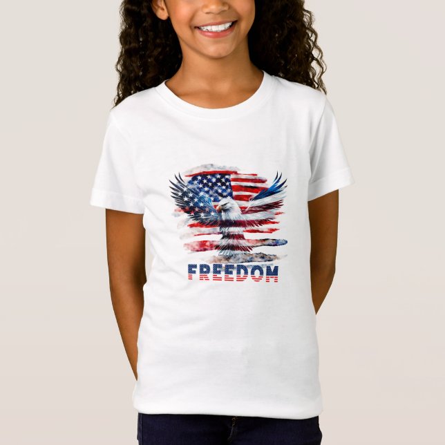 Flag and eagle of the United States.Freedom. T-Shirt (Front)
