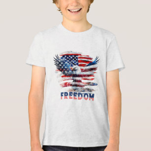 Flag and eagle of the United States.Freedom. Tri-Blend Shirt
