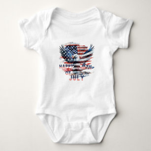 Flag and eagle of the United States. Independence Baby Bodysuit