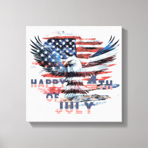 Flag and eagle of the United States. Independence Canvas Print